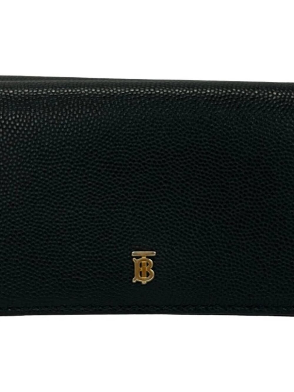 Burberry LARK Tri-Fold TINY 8018959 Black Grain Leather Trifold Wallet